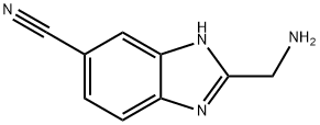 1H-Benzimidazole-6-carbonitrile,  2-(aminomethyl)-, 878025-51-5, 结构式