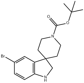 5-溴螺[吲哚啉-3,4-哌啶]-1-羧酸叔丁酯,878167-55-6,结构式