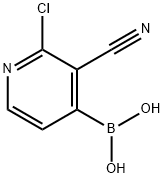 2-CHLORO-3-CYANOPYRIDIN-4-YLBORONIC ACID 化学構造式