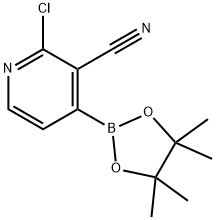 2-Chloro-3-cyano-4-(4,4,5,5-tetramethyl-[1,3,2]dioxaborolan-2-yl)pyridine Structure