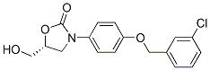 (5R)-3-[4-[(3-Chlorophenyl)methoxy]phenyl]-5-(hydroxymethyl)-2-oxazolidinone Struktur