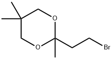 2-(2-ブロモエチル)-2,5,5-トリメチル-1,3-ジオキサン 化学構造式