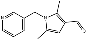 2,5-ジメチル-1-ピリジン-3-イルメチル-1H-ピロール-3-カルブアルデヒド 化学構造式