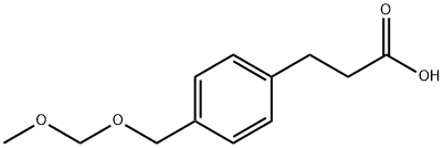 Benzenepropanoic acid, 4-[(methoxymethoxy)methyl]- (9CI) Structure