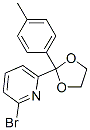 2-ブロモ-6-[2-(4-メチルフェニル)-1,3-ジオキソラン-2-イル]ピリジン 化学構造式