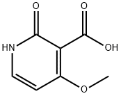 1,2-Dihydro-4-Methoxy-2-oxo-3-pyridinecarboxylic acid Struktur