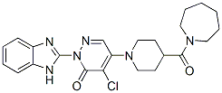 1H-Azepine,  1-[[1-[1-(1H-benzimidazol-2-yl)-5-chloro-1,6-dihydro-6-oxo-4-pyridazinyl]-4-piperidinyl]carbonyl]hexahydro-  (9CI) Struktur