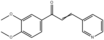 (E)-3-(3,4-Dimethoxyphenyl)-1-pyridin-3-yl-propenone 化学構造式