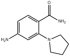 4-氨基-2-(吡咯烷-1-基)苯甲酰胺, 878620-22-5, 结构式