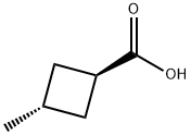 TRANS-3-メチルシクロブタンカルボン酸 化学構造式