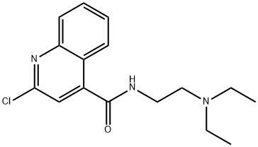 N-(2-ジエチルアミノエチル)-2-クロロ-4-キノリンカルボキサミド 化学構造式