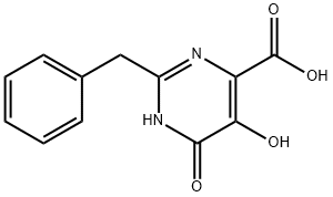 2-苄基-5,6-二羟基嘧啶-4-羧酸, 878649-59-3, 结构式