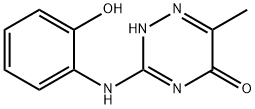3-[(2-ヒドロキシフェニル)アミノ]-6-メチル-1,2,4-トリアジン-5(4H)-オン 化学構造式