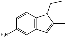 1-エチル-2-メチル-1H-インドール-5-アミン 化学構造式