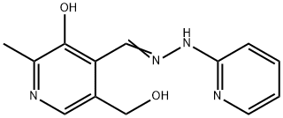 2-Methyl-4-[[2-(2-pyridinyl)hydrazono]methyl]-5-(hydroxymethyl)pyridine-3-ol Struktur