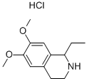 1-乙基-6,7-二甲氧基-1,2,3,4-四氢异喹啉盐酸盐 结构式