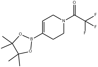 2,2,2-三氟-1-(4-(4,4,5,5-四甲基-1,3,2-二氧硼戊烷-2-基)-5,6-二氢吡啶-1(2H)-基)乙酮, 878805-74-4, 结构式
