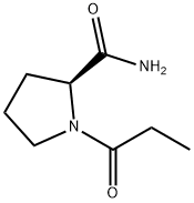 2-Pyrrolidinecarboxamide,1-(1-oxopropyl)-,(S)-(9CI) Structure