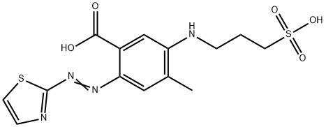 4-Methyl-5-[(3-sulfopropyl)amino]-2-[(thiazol-2-yl)azo]benzoic acid Structure