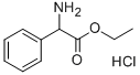 Α-氨基- 2-苯乙酸乙酯盐酸盐,879-48-1,结构式