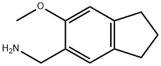 1-(6-メトキシ-2,3-ジヒドロ-1H-インデン-5-イル)メタンアミン 化学構造式