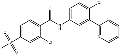 2-Chloro-N-[4-chloro-3-(2-pyridinyl)phenyl]-4-(methylsulfonyl)benzamide|维莫德吉