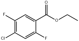 4-クロロ-2,5-ジフルオロ安息香酸エチル 化学構造式