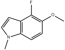 4-氟-5-甲氧基-1-甲基吲哚,879093-16-0,结构式