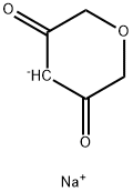 2H-pyran-3,5(4H,6H)-dione, sodium salt Struktur