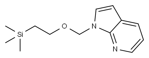 1-((2-(三甲基甲硅烷基)乙氧基)甲基)-1H-吡咯并[2,3-B]吡啶,879132-46-4,结构式