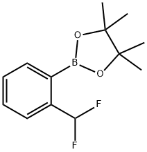 2-(2-(DIFLUOROMETHYL)PHENYL)-4,4,5,5-TETRAMETHYL-1,3,2-DIOXABOROLANE, 879275-72-6, 结构式