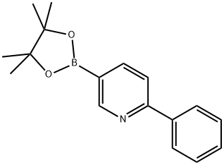 2-フェニル-5-(4,4,5,5-テトラメチル-1,3,2-ジオキサボロラン-2-イル)ピリジン 化学構造式
