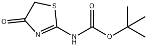 Carbamic  acid,  (4,5-dihydro-4-oxo-2-thiazolyl)-,  1,1-dimethylethyl  ester  (9CI) Struktur
