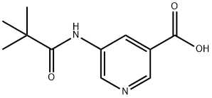 5-(2,2-ジメチル-プロピオニルアミノ)-ニコチン酸 化学構造式