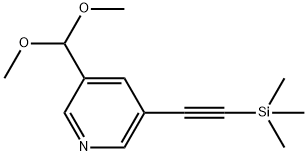 3-ジメトキシメチル-5-トリメチルシラニルエチニル-ピリジン 化学構造式