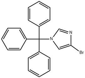 4-溴-1-三苯甲基-1H-咪唑 结构式