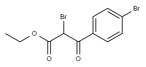 2-溴-3-(4-溴苯基)-3-氧代-丙酸乙酯, 87943-97-3, 结构式