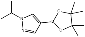1-异丙基-4-(4,4,5,5-四甲基-1,3,2-二氧杂戊硼烷-2-基)-1H-吡唑, 879487-10-2, 结构式