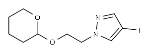 4-Iodo-1-[2-(tetrahydro-2H-pyran-2-yloxy)ethyl]-1H-pyrazole Struktur