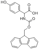 FMOC-DL-4-HYDROXYPHENYLGLYCINE, 879500-54-6, 结构式