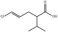4-Pentenoic acid, 5-chloro-2-(1-methylethyl)-, (4E)- Struktur