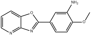 (2-メトキシ-5-[1,3]オキサゾロ[4,5-B]ピリジン-2-イルフェニル)アミン 化学構造式