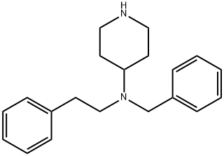 N-ベンジル-N-(2-フェニルエチル)ピペリジン-4-アミン HYDROCHLORIDE 化学構造式