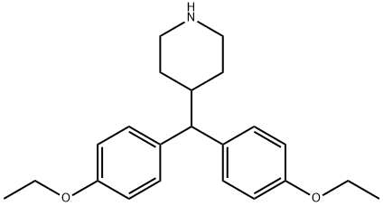 4-[ビス(4-エトキシフェニル)メチル]ピペリジン 化学構造式