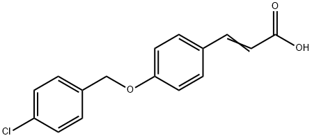 (2E)-3-{4-[(4-クロロベンジル)オキシ]フェニル}アクリル酸 化学構造式