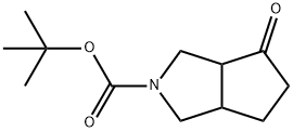 tert-butyl 4-oxohexahydrocyclopenta[c]pyrrole-2(1H)-carboxylate Struktur