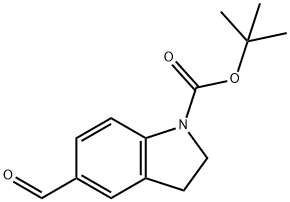 1-BOC-5-甲酰基吲哚啉 结构式