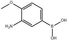 3-アミノ-4-メトキシフェニルボロン酸 化学構造式