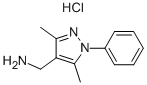 (3,5-ジメチル-1-フェニル-1H-ピラゾール-4-イル)メチルアミン塩酸塩 化学構造式