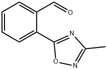 2-(3-メチル-1,2,4-オキサジアゾール-5-イル)ベンズアルデヒド 化学構造式